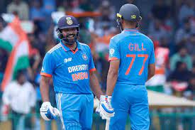 Hypercraft58's tweet photo. 🏏🤝A Solid Start! Rohit Sharma and Shubman Gill forge a 50-run opening partnership against New Zealand. Steady progress for Team India! 💪🇮🇳 #INDvsNZ #OpeningStand 🌟🔥 https://t.co/V4DiTMu7Xu