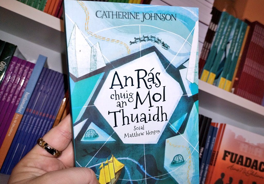 Lá 22 #DIKBChallenge Leabhar le duine de dhath Bhí sé deacair teacht ar cheann, táim cinnte go bhfuil cinn eile ACH má tá bheinn den tuairim gur aistriúcháin iad ar fad. ‘An Rás Chuig an Mol Thuaidh’ Le Catherine Johnson Foilsithe ag Futa Fata