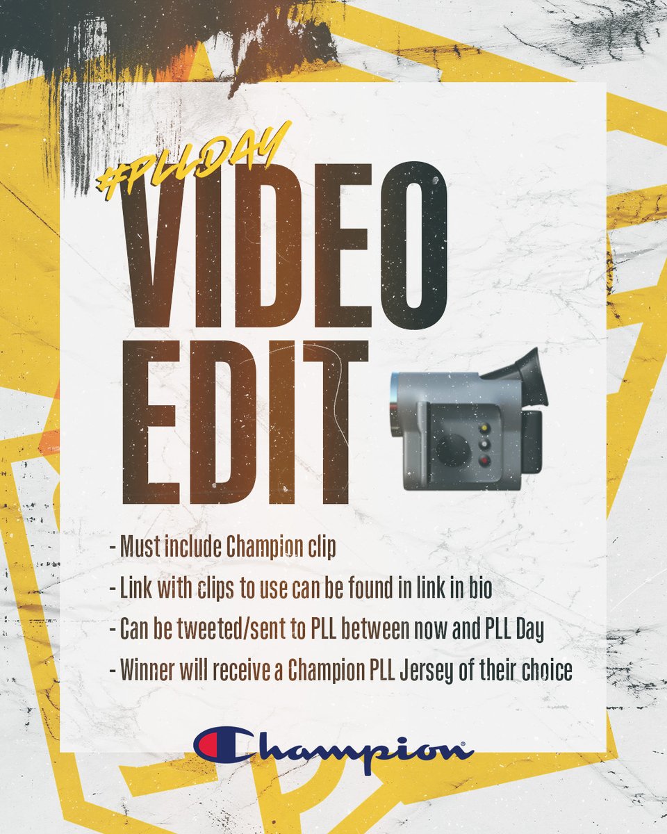 PremierLacrosse's tweet image. CALLING ALL VIDEO EDITORS! 🎞️✂️

Still editing? No problem! 👀 You have til the end of today to submit your #PLLDay Video Edit entry for a chance to win a @ChampionUSA PLL jersey of your choice. 

Just use #PLLDay when posting!  
Grab all the footage here: dropbox.com/sh/fjcfv4nlt8y…