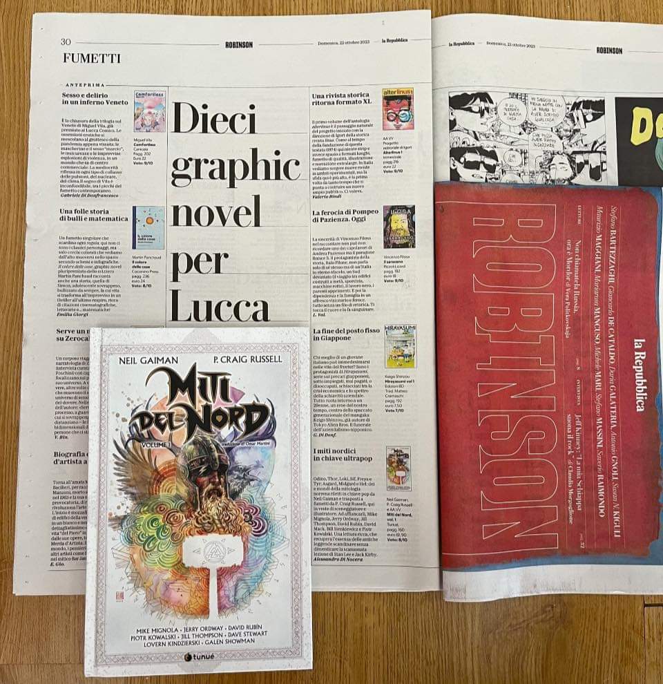 Alessandro Di Nocera (@alexdinocera) on Twitter photo Tra i dieci #graphicnovel per <a href="/LuccaCandG/">Lucca Comics & Games</a> consigliati da <a href="/Robinson_Rep/">Robinson di Repubblica</a>, mi è stato chiesto di parlare di “Miti del Nord” di Neil Gaiman e P. Craig Russell, in arrivo il 24 ottobre per <a href="/tunue/">Tunué</a>. #fumetti #comics <a href="/FumodiChina/">Fumo di China</a> Tra i dieci #graphicnovel per <a href="/LuccaCandG/">Lucca Comics & Games</a> consigliati da <a href="/Robinson_Rep/">Robinson di Repubblica</a>, mi è stato chiesto di parlare di “Miti del Nord” di Neil Gaiman e P. Craig Russell, in arrivo il 24 ottobre per <a href="/tunue/">Tunué</a>. #fumetti #comics <a href="/FumodiChina/">Fumo di China</a>