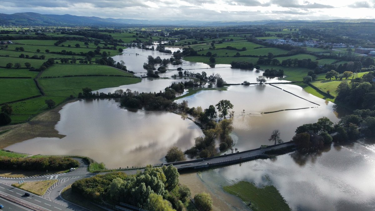 Still flooded on the River Clwyd at St Asaph