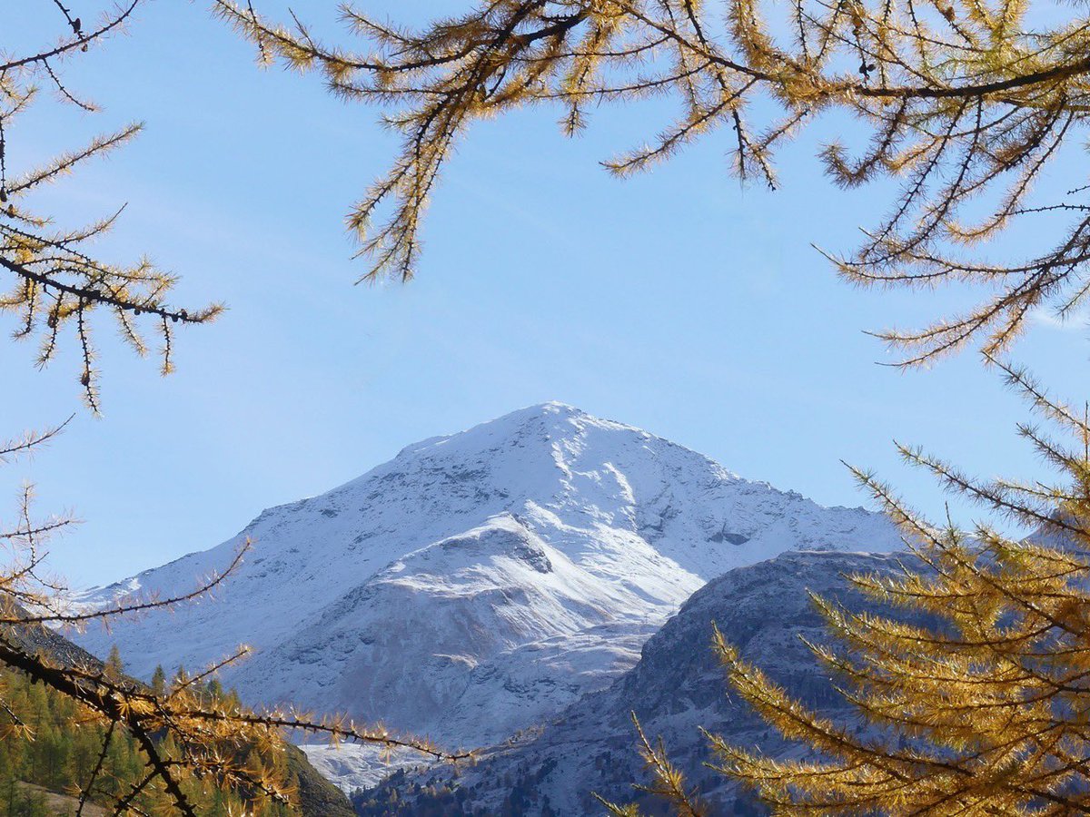 yseski's tweet photo. A dusting of snow on the mountains @valdisere @yseski Christmas availability - Chalets Comtes de Savoie, Perdrix and Pic Noir and rooms in Chalet Hotel Les Chardons. https://t.co/t4QtFtSAGW