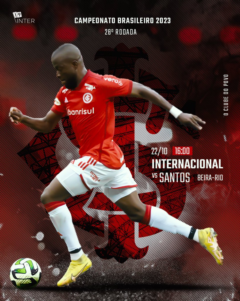InoveInter's tweet image. 𝑬́ 𝑫𝑰𝑨 𝑫𝑬 𝑰𝑵𝑻𝑬𝑹! 

É dia do time e torcida jogarem juntos pelos 3 pontos no Brasileirão!

⚽️ Internacional x Santos 
🏟️ Beira-Rio ⏰ 16h
📺 Globo e Premiere 

#Inter #diadeInter