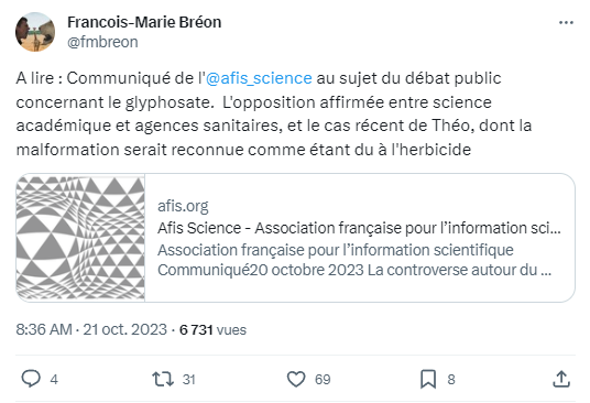 AgroChimie's tweet photo. SOUTIEN TOTAL et indéfectible à @afis_science et à son président FM Bréon 😍 avec qui nous travaillons le plus dur possible pour nous débarrasser des craintes sur le glyphosate ⚗️. Efficace hier pour nier le réchauffement climatique, efficace aujourd'hui pour les pesticides 🥰! https://t.co/KgtTD4UDdb