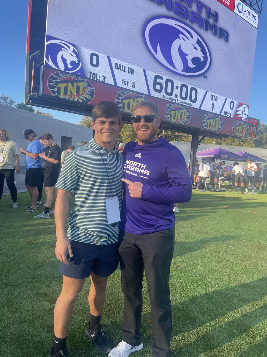 Had fun at north alabama yesterday!! Got to meet kerryon Johnson and <a href="/CoachCruce/">Morgan Cruce</a>. Had a lot of energy and was super enjoyable!!