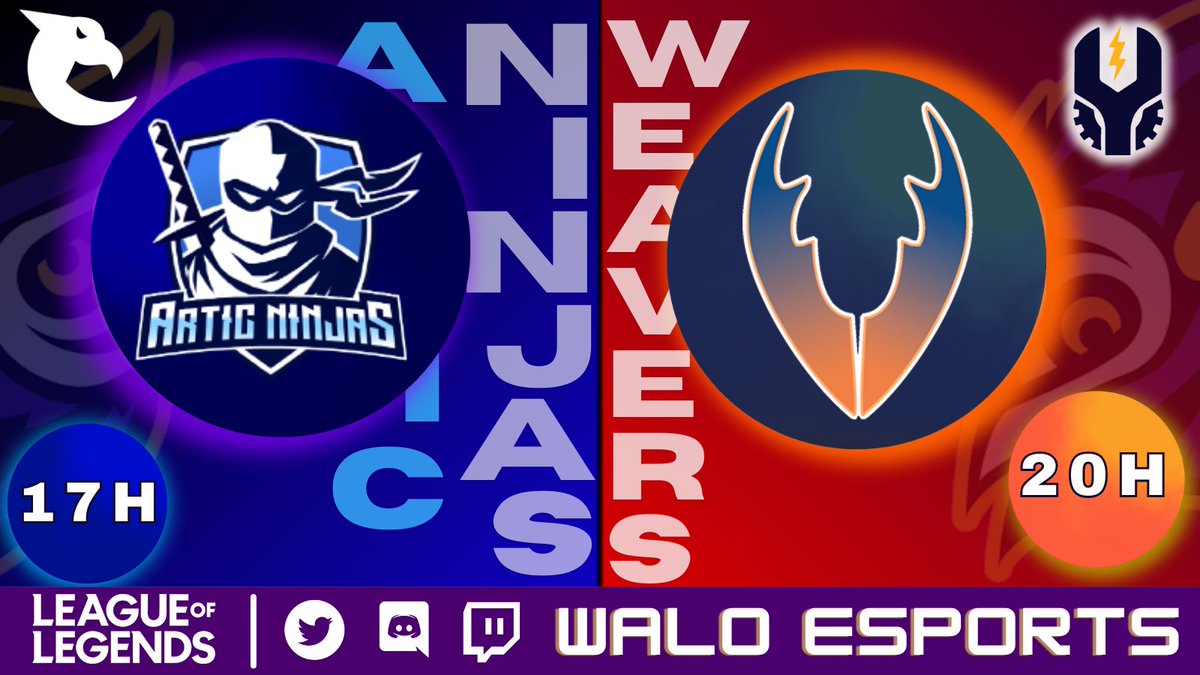 HOY WALO JUEGA 🔥

WALO ESPORTS #LEA | 17H vs <a href="/Arctic_Ninjas/">Arctic Ninjas</a> 
ACADEMY #IberiaLegends | 20H <a href="/GamingWeavers/">Weavers Gaming</a> 

TODO EL MUNDO APOYANDO HOY #WALOARMY