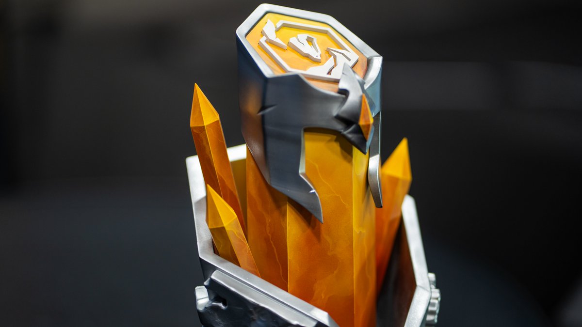 CompeteTFT's tweet photo. ⚡️ FEEL RUNETERRA'S SPARK ⚡️

This will be the trophy for the winner of the Rising Legends Finals!

#TFTRisingLegends https://t.co/fiHV2EDRRa