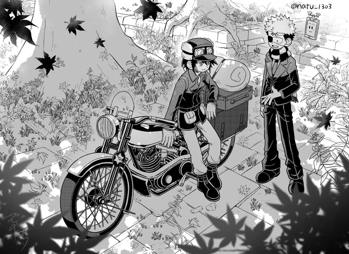 ※運命の巻戻士×キノの旅 クロスオーバー
一緒にいるところ見たくて描いた俺得な絵。でも合うと思うんだよな… 