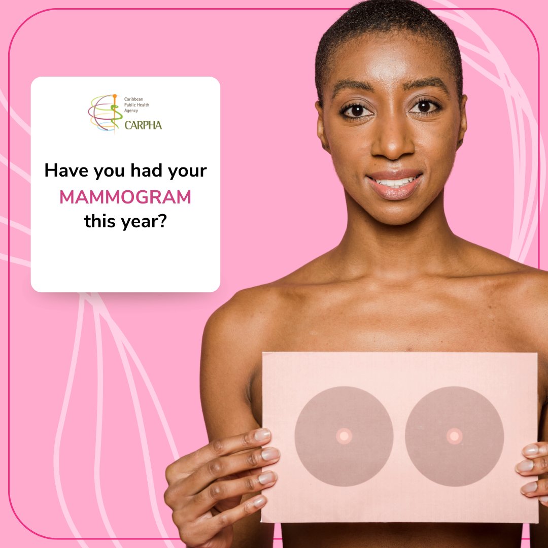 CARPHA1's tweet photo. Many factors can increase your risk of #breastcancer like age, genetics, personal and family health history, lifestyle habits, and more.

Make an appointment with your doctor now to determine the level of your risk.

#CARPHA #Caribbean #PublicHealth https://t.co/I51gMotNGt