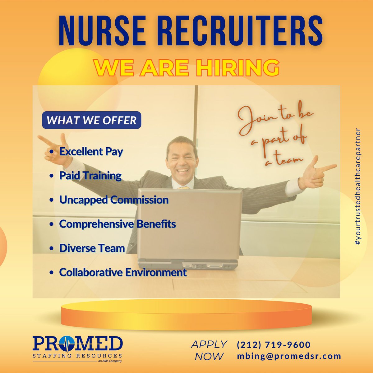 Are you looking for a #healthcarestaffingagency that offers more than just a #job? Look no further than ProMed Staffing Resources! Contact Maria Bingeman at mbing@promedsr.com to start
  
#jobs #recruiter #staffer #jobplacements #humanresources #jobdescription #promedsr