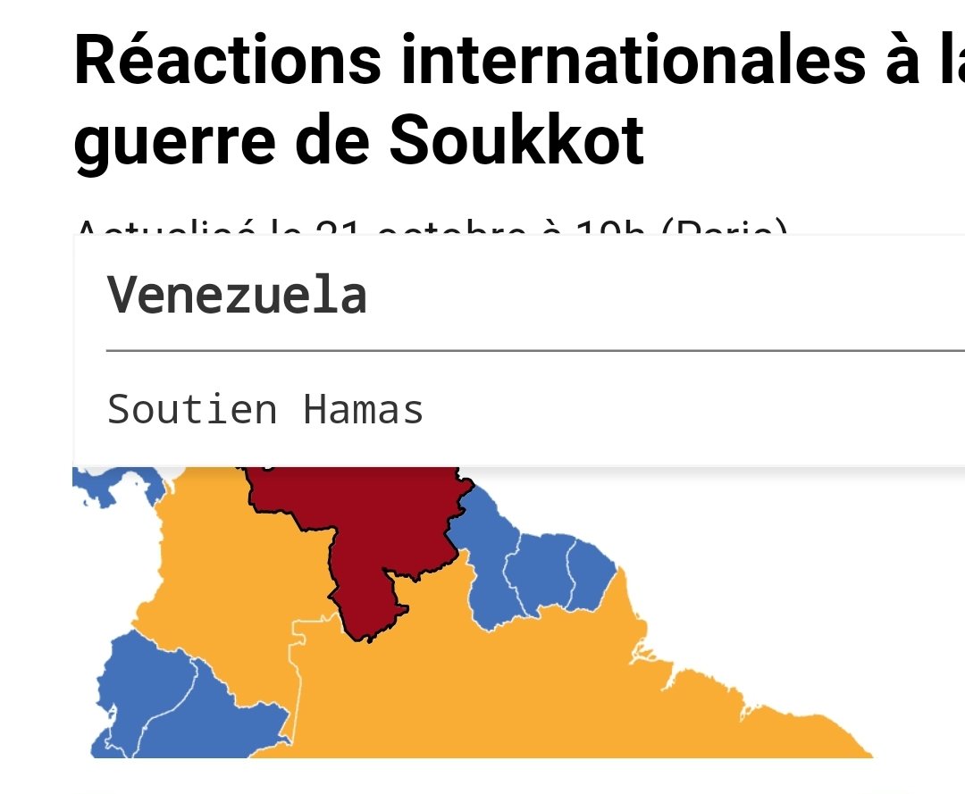 La Syrie ! L'Iran ! Le Venezuela ! 3 pays de #AllianceBolivarienne si chère à Melenchon ne reconnaissent pas le Hamas comme organisation terroriste ! 
Une fois de plus, vous ne pourrez pas dire 'je ne savais pas' preuve au 21/10/2023 👇🏼👇🏼