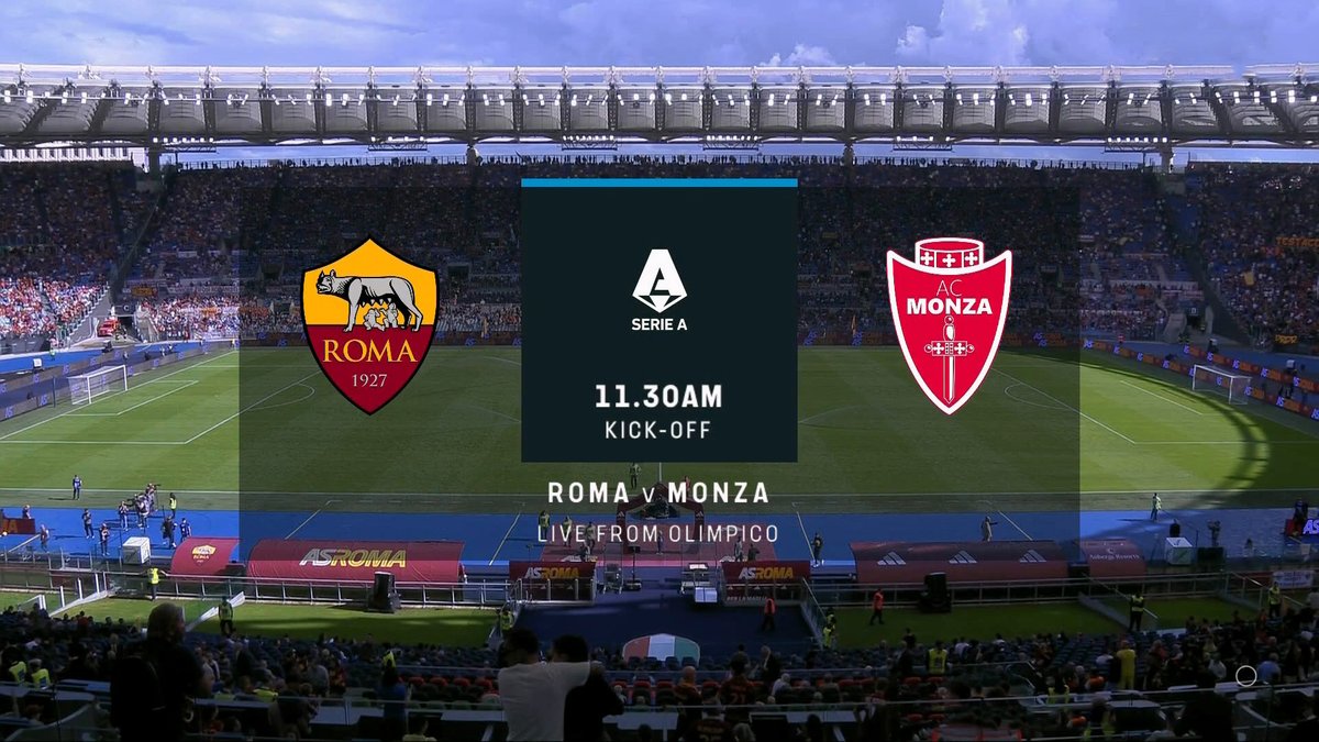 Full Match: AS Roma vs Monza