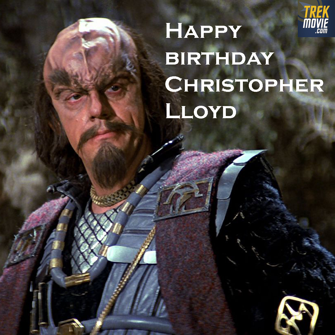Happy birthday to Christopher Lloyd, known to #StarTrek fans as Klingon Commander Kruge, who had Kirk's son murdered in Star Trek III: The Search for Spock. #Taxi #BackToTheFuture #OneFlewOverTheCuckoosNest
