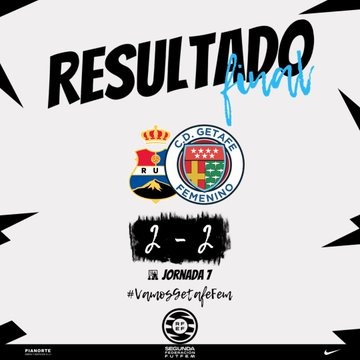 🚨JORNADA 7️⃣🚨

#SegundaFederacionFutFem Sur

<a href="/RUTFem_oficial/">Real Unión Tenerife Santa Cruz</a> 🔵🔴 2️⃣➖️2️⃣ <a href="/getafefem/">C. D. Getafe Femenino</a> 🔵🔵

⚽️ 🔵🔴 <a href="/RaquelCandelas/">Raquel Candelas</a> e <a href="/Irene7Rodriguez/">Irene Rodríguez</a>
⚽️ 🔵🔵 Aboudi y Toko

🏟 La Esperanza 

#wosomagazine🧩 #GetafeFem #RUTFem