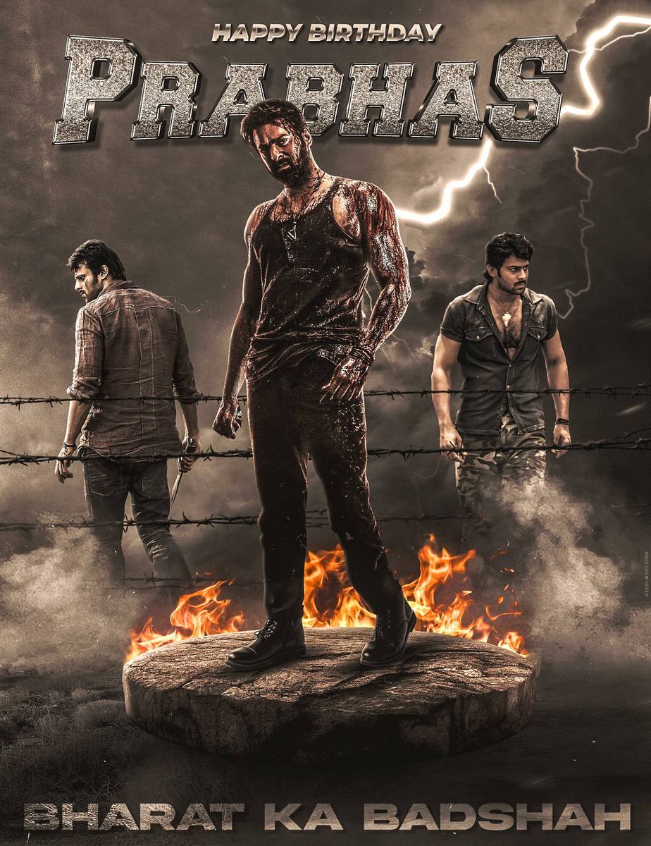 PrabhasRaju's tweet photo. From Tollywood to Bollywood, you've conquered every heart with your charm. Here's to many more milestones! #HBDRebelStarPrabhas #Prabhas https://t.co/9bgp3BCCEs