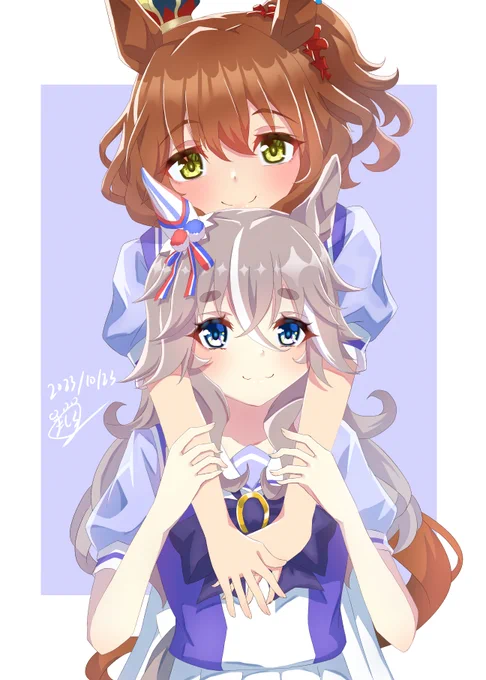 構図模写 #ワンダーアキュート #アストンマーチャン #ウマ娘
