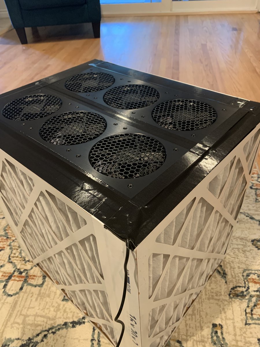 Next-Gen #corsirosenthalbox is here! 

💨 Quieter!!
💨 Faster to build
💨 Simpler to build
💨 Still low-cost
💨 Small floor space 
💨 Longer cord
💨 Only one simple connection
💨 Still highly effective & efficient

Here's how I built a new version with modular PC fans: