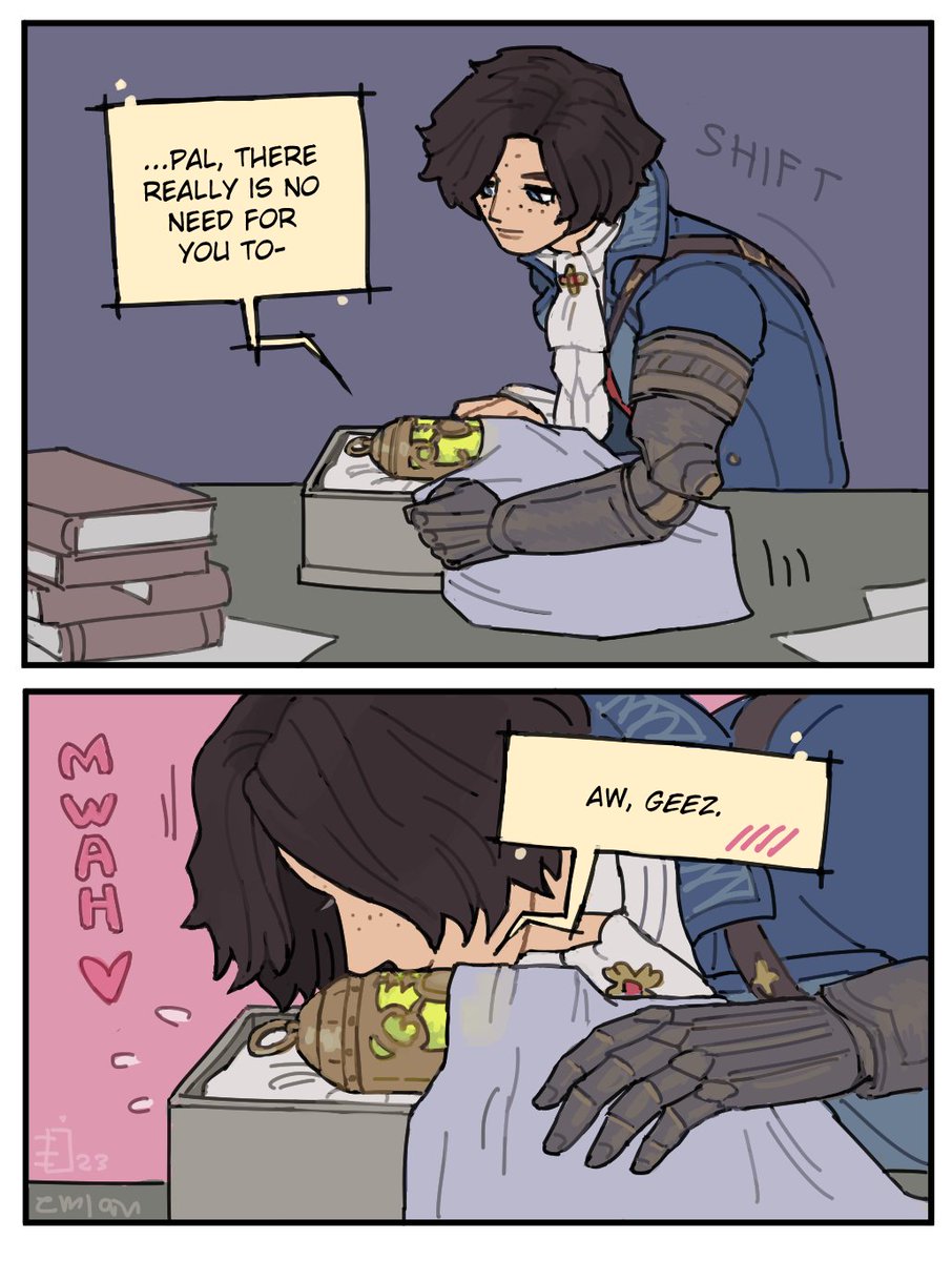 It is human wanting to take care of cute and small creatures (there's no ergo whisper popup since this is Gemini PoV) #liesofp #liesofPfanart 