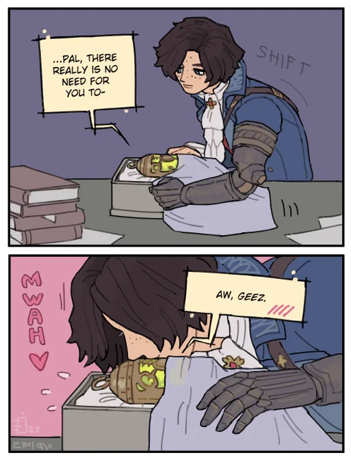 It is human wanting to take care of cute and small creatures (there's no ergo whisper popup since this is Gemini PoV) #liesofp #liesofPfanart 