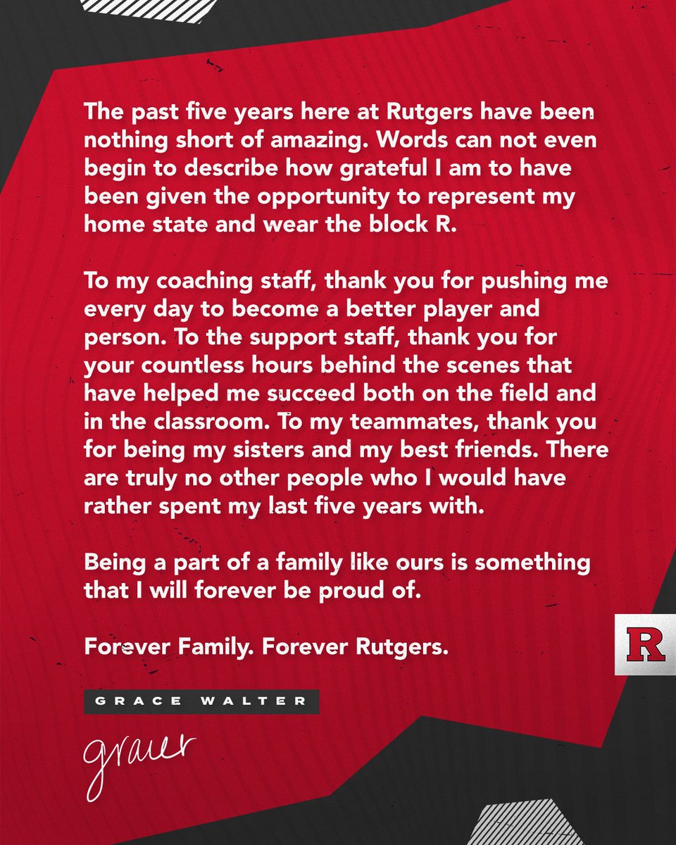 Grace Walter is 𝓕𝓸𝓻𝓮𝓿𝓮𝓻 𝓡𝓾𝓽𝓰𝓮𝓻𝓼, 𝓕𝓸𝓻𝓮𝓿𝓮𝓻 𝓕𝓪𝓶𝓲𝓵𝔂❤️