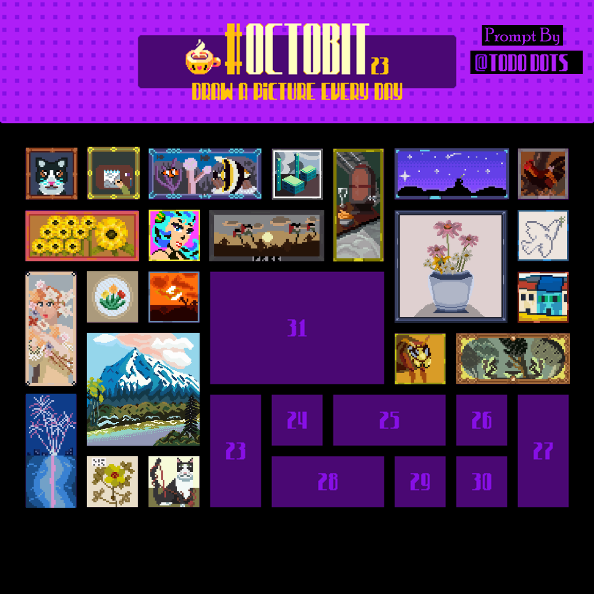 22 - Naive Art

#Octobit #Octobit2023 #pixelart #pixelartist