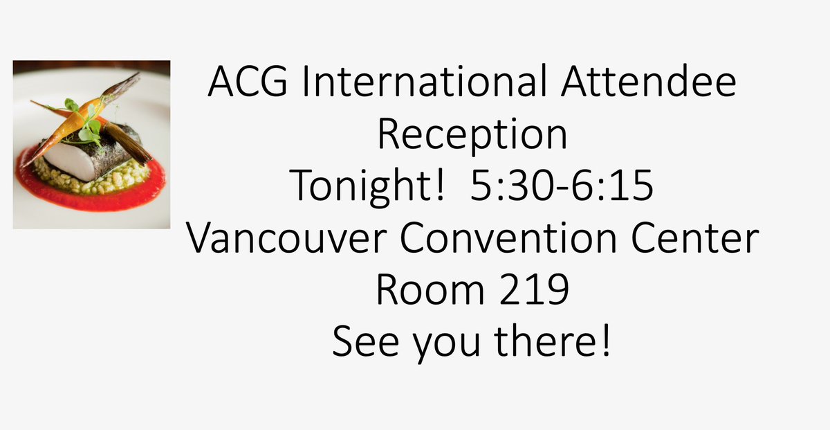 Calling all @AmCollegeGastro international members! See you tonight at 5:30!