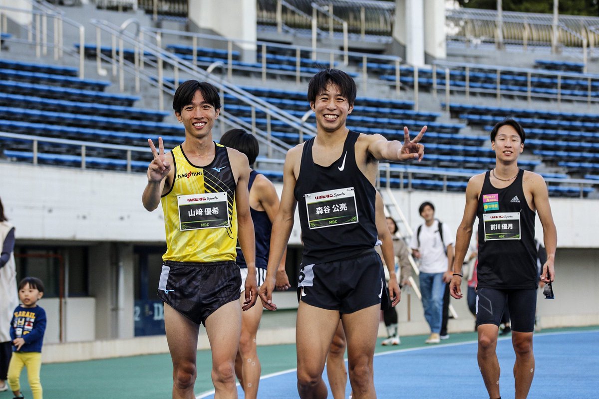 rikujyo__'s tweet image. 男子GP 1000m

山崎優希選手（KAGOTANI）
森谷公亮選手（Registance.Sol）
高村比呂嗣選手（日本体育大学）
北村魅士選手（山梨学院大学）
前川優月選手（SMILY ANGEL）

＠hiro_to1209 
＠ydk11smile 
#MDC2023