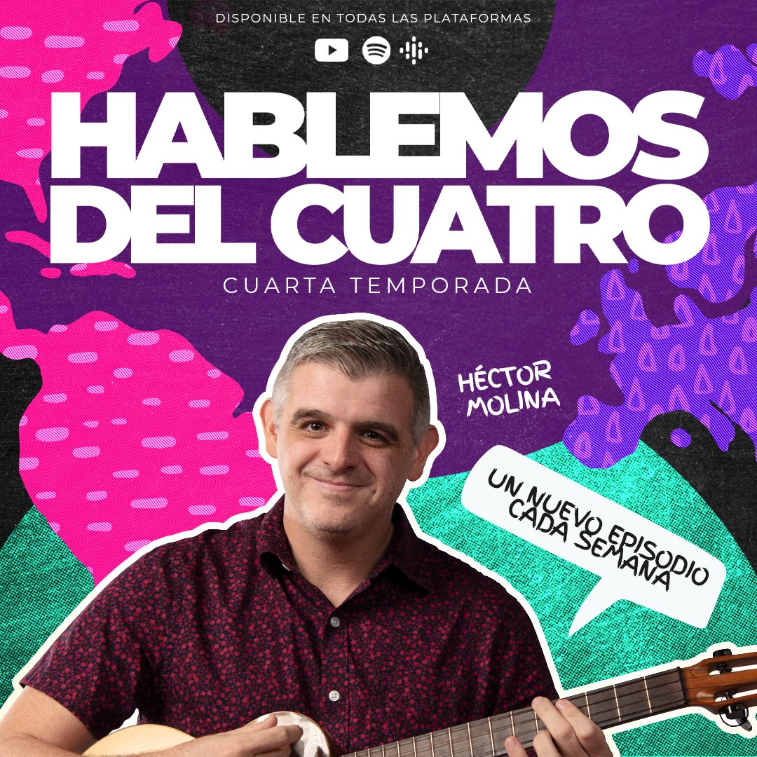 Hoy 22 OCT 12m (Ccs) se estrena la 4ta temporada de #HablemosDelCuatro con <a href="/AngelinaSanquis/">Angelina Sanquis</a> y el #EnsambleDeCuatrosDeBarcelona. 

Los espero en mi canal de YouTube ⤵️

youtu.be/So1qK7fGbjc?si…