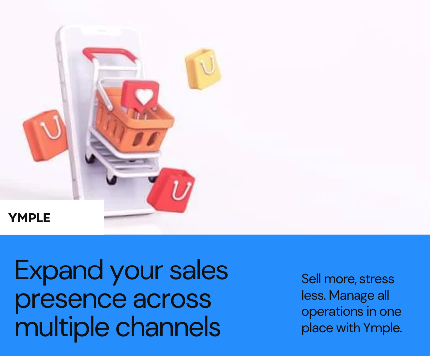 YmpleEcommerce's tweet photo. Expand your sales presence effortlessly by selling across various channels while conveniently managing all your operations from a single, centralized hub with Ymple, a versatile cross-channel selling solution. https://t.co/ffCFU1MyDr