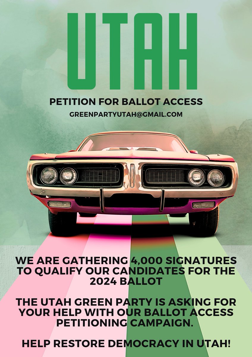 Yes, Utah, we can achieve this!  All together for democracy, peace, planet and people! #greenpartyutah #utah