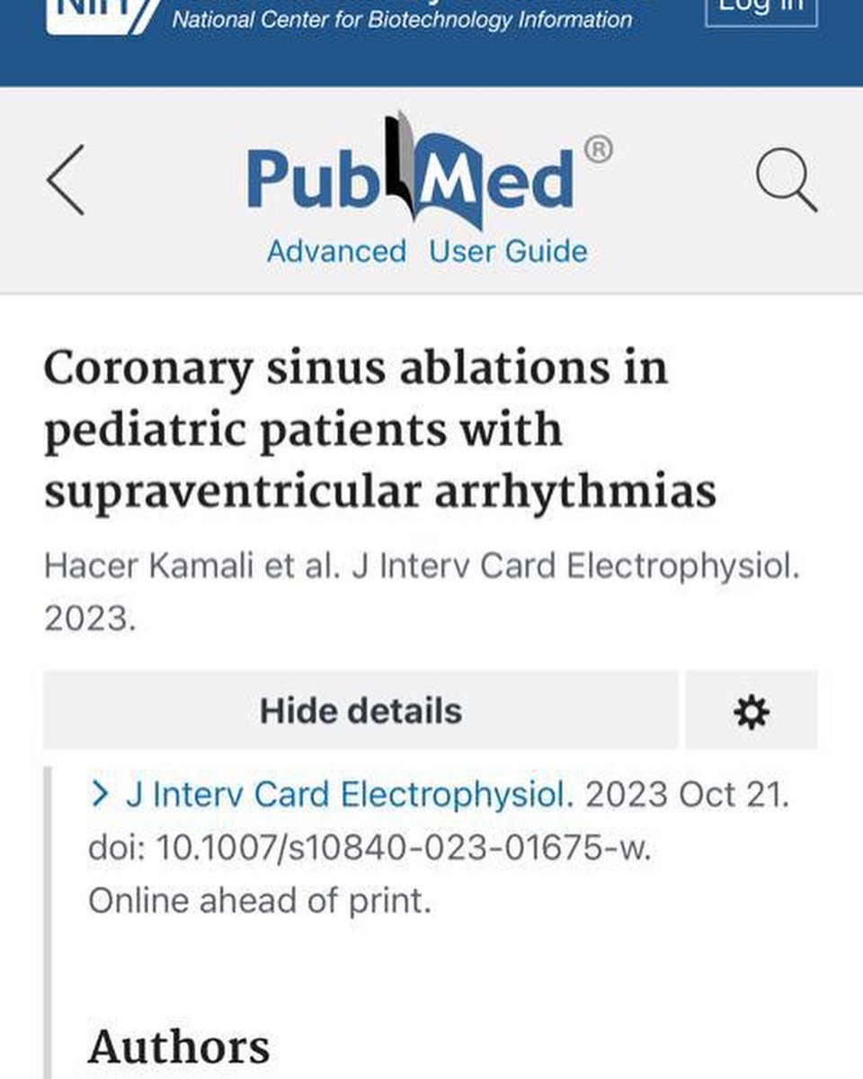 Our study has just been published in the   “J Interv Card Electrophysiol”. 
This study includes the largest number of patients experiencing intra-CS ablation in the pediatric population. <a href="/enes_elvin/">Enes Elvin Gul, MD, FESC, FEHRA</a> <a href="/DursunAras2/">Dursun Aras, Professor</a> <a href="/taylanakgun/">Taylan Akgün</a> <a href="/vtuzcu/">volkan tuzcu</a> <a href="/ozgursurgitMD/">Dr. Ozgur Surgit M.D. Prof. Dr.</a>