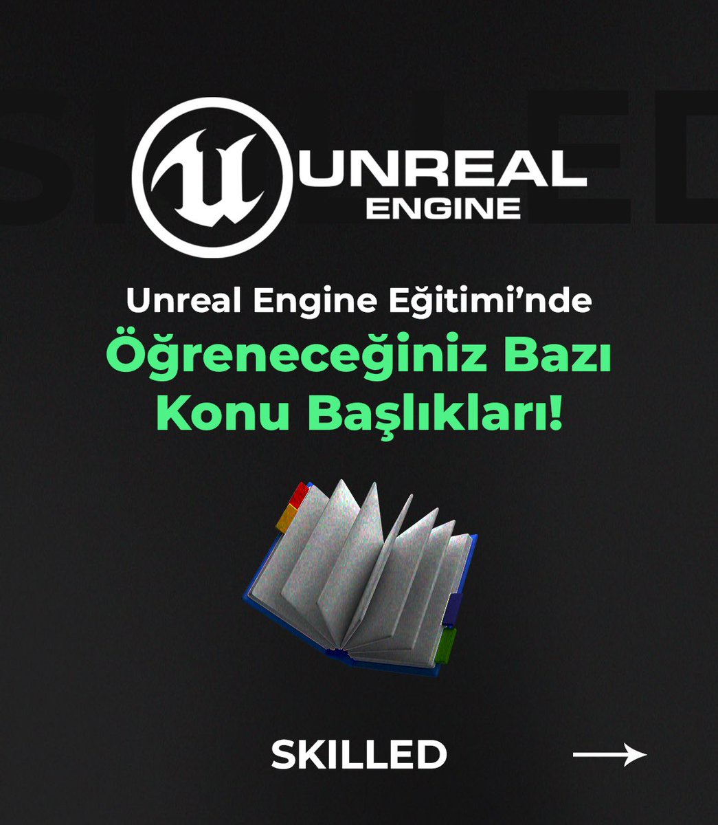 weareskilledhub's tweet photo. 🚀 Unreal Engine Program Kazanımları! 🚀

Unreal Engine Programımıza katılarak, dijital dünyanın kapılarını ardına kadar açın! Bu eğitimle sizleri harika beceriler bekliyor. 🎮💡

Program Kazanımları:
C++ Temelleri
Unreal ile Baştan Sona FPS Shooter Proje Üretimi https://t.co/g5o21WcowA
