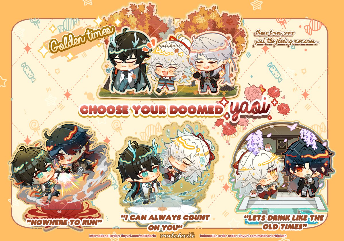 ✨🌹PREORDER OPEN+GIVEAWAY!🌹✨ Jing Yuan, Blade, Dan Heng 20cm plushies & some new standee! INTL🌐: tinyurl.com/matcharie ID🇮🇩: tinyurl.com/matcharierhjpl… GA RULES: ✨RT+Like the post ✨reply with ur fav HSR chara/ship & why you like them ✨tag a friend! 📌Honkai Star rail