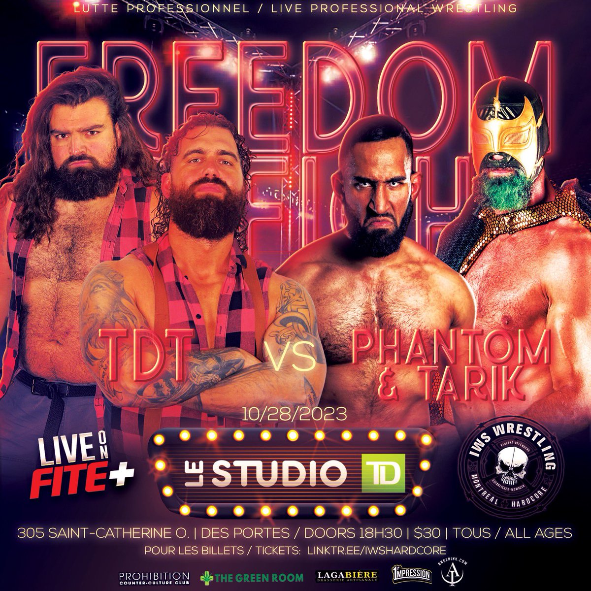Triller_TV's tweet photo. 🇨🇦 We are headed back to Montreal for some of the best Canadian wrestling when @IWSHardcore presents #FreedomToFight this Saturday on #FITE+.

Oct. 28 | 8pm ET👉 https://t.co/JCOlpXCLrW https://t.co/KvF5itJ5hH