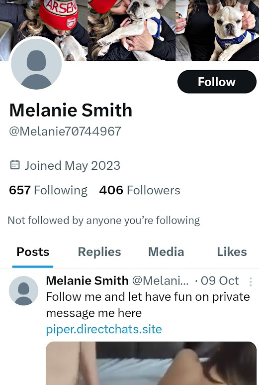 v_theclash's tweet photo. This brand new #VirginiaProject acolyte, likely Dave Gordon himself, is yelling about "grooming" when their first follower is a porn account with graphic videos.
#Cynthia4Ffx, why are you following a supporter of porn on Twitter? Do better #FairfaxGOP and #VAcommonsense. https://t.co/PoMCsn7b8X