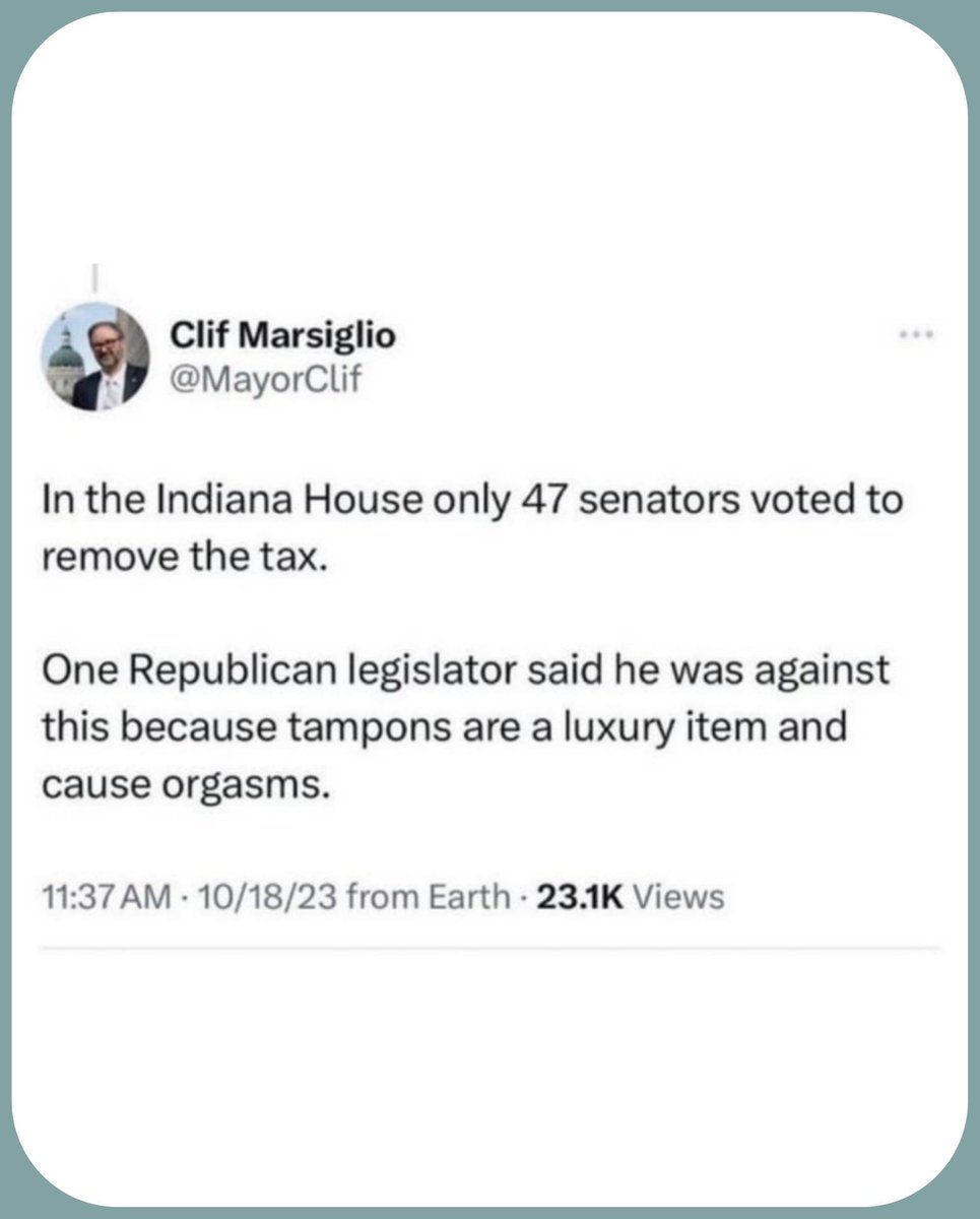 We all laugh and joke about these dudes who think tampons are sexual until we realize they are in Congress and are legislating our bodies.