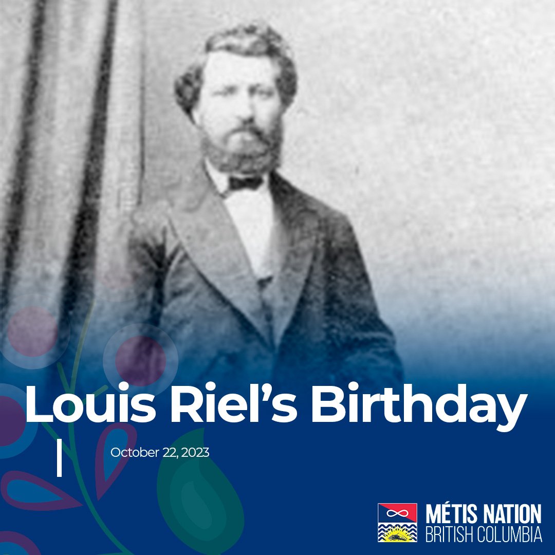 Today, we are celebrating Louis Riel’s birthday! Recognized this year by @WabKinew ’s government to be the first Premier of Manitoba. He was a strong Métis leader, founder of Manitoba, and was essential in the Red River and North-West resistances. He paved the way for Métis.