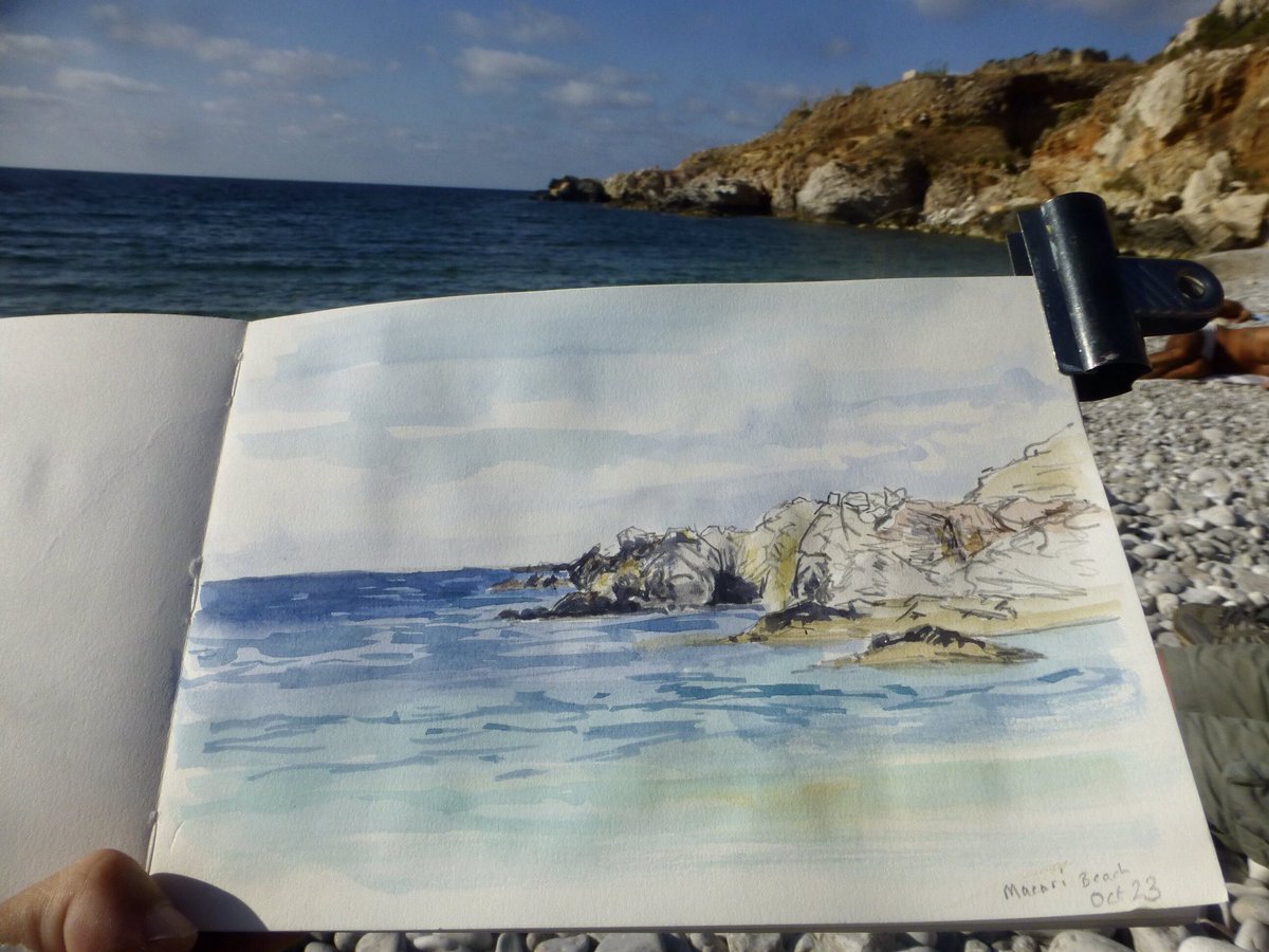 Another sketch from the beach, Macari, Sicily.
#watercoloursketch #sicily
