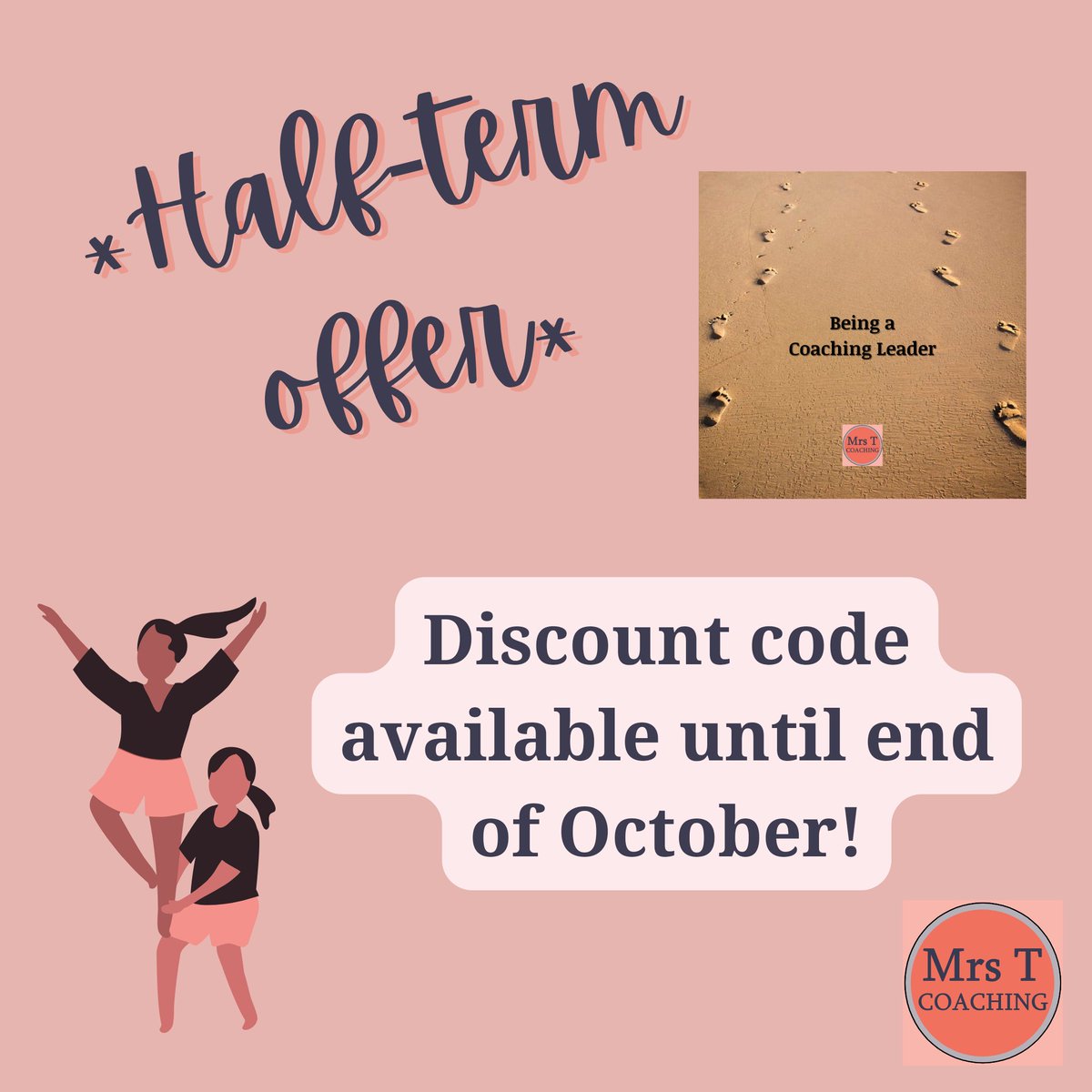 I'm offering a discount on my 'Coaching Leaders' group & resources, for the last 10 days of October, for those who want to take advantage of half term & make some steps in a new leadership direction. Visit the link payhip.com/b/H4FyP & use code 3PKPEXMZM6 at the checkout.