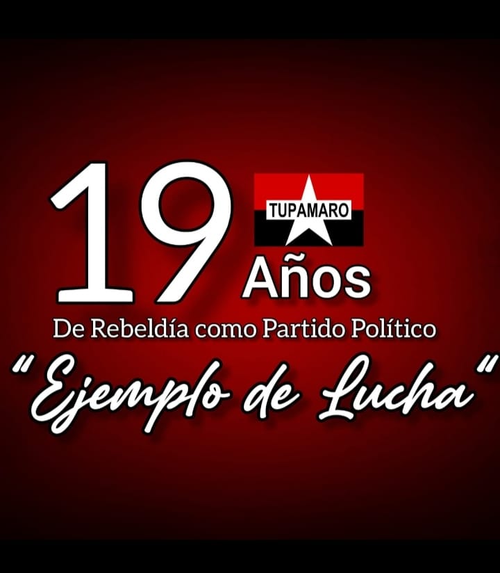 "Qué gran seguridad para la Revolución, que hermosa garantía para las generaciones presentes y las generaciones venideras contar con un Partido así..."
Fidel Castro 

#Tupamaro19AñosDeRebeldía celebramos con alegría nuestros #19Años como partido pero larga vida de lucha 🔴⚫