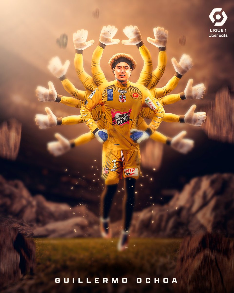 Existen 14,000,605 de futuros posibles y en todos Memo Ochoa tiene el récord de más atajadas en la historia de la #Ligue1UberEats 🧤😎🇲🇽