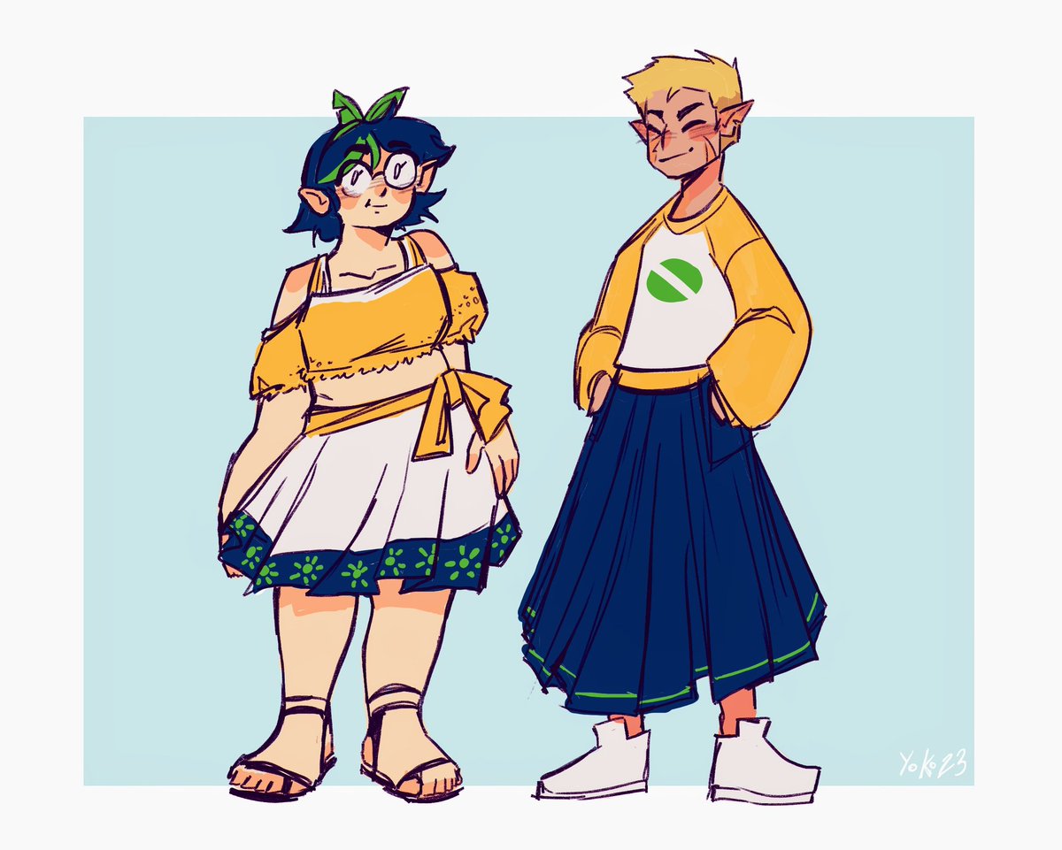 yoko_de_limon's tweet image. I really feel like drawing when I see pretty clothes on Pinterest ahh
Nanana, look at them so cute #huntlow ¿ #toh