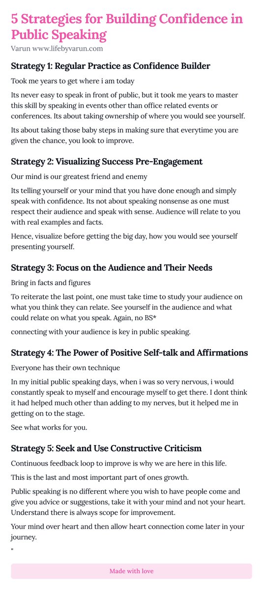 varun_kv's tweet photo. 5 Strategies for Building Confidence in Public Speaking https://t.co/D1Qc0Y1yPL