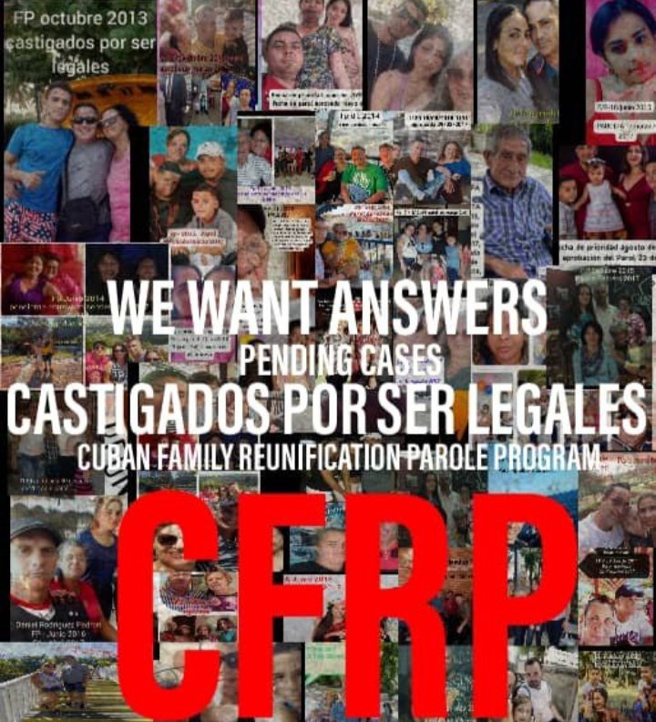 #ultimahora pedimos q agilicen y confirmen las citas #mascitas #SOSCFRP #castigadosporserlegales <a href="/USCIS_es/">USCIS Español</a> <a href="/USEmbCuba/">Embajada de los Estados Unidos en Cuba</a> <a href="/SecMayorkas/">ARCHIVED: Secretary Alejandro Mayorkas</a> <a href="/DHSgov/">Homeland Security</a> <a href="/POTUS/">President Donald J. Trump</a>