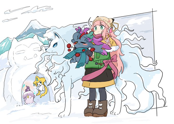 「holding pokemon long hair」 illustration images(Latest)