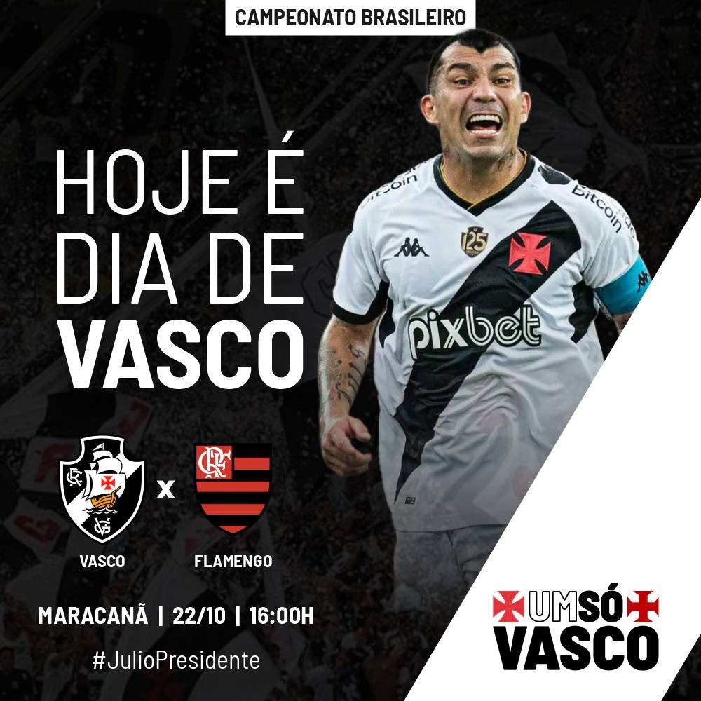 Hoje é dia! Festa no Maraca! 
Nos vemos por lá! 🏟️

#JulioPresidente #1Só💢