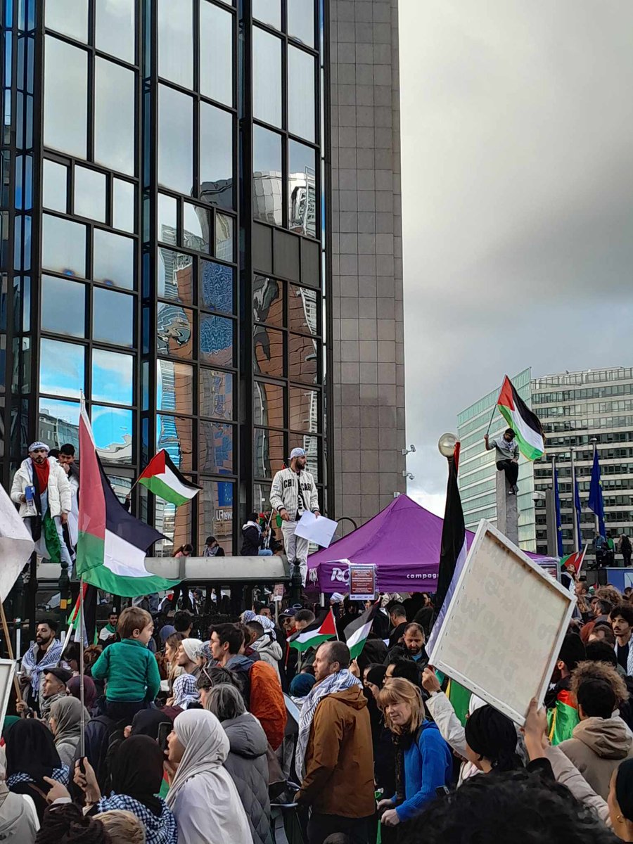 MichelCollon's tweet photo. Nous étions 40 000 aujourd'hui à Bruxelles pour dire stop à l'apartheid, stop à la colonisation et surtout #FreePalestine https://t.co/x3bXNte6wf