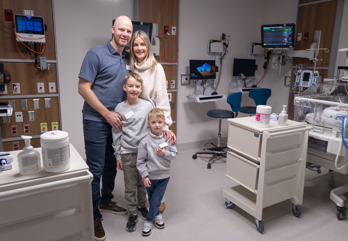 FlamesFdn's tweet photo. The Emerson Stajan Infant Transition Room has opened in the Foothills Medical Centre, NICU Unit. Through fundraising efforts of the Stajan family and @NHLFlames Foundation in support of @yyc_health this will provide a warm and comforting area for the stabilization of infants. 💙 https://t.co/RqzZEzlvpw