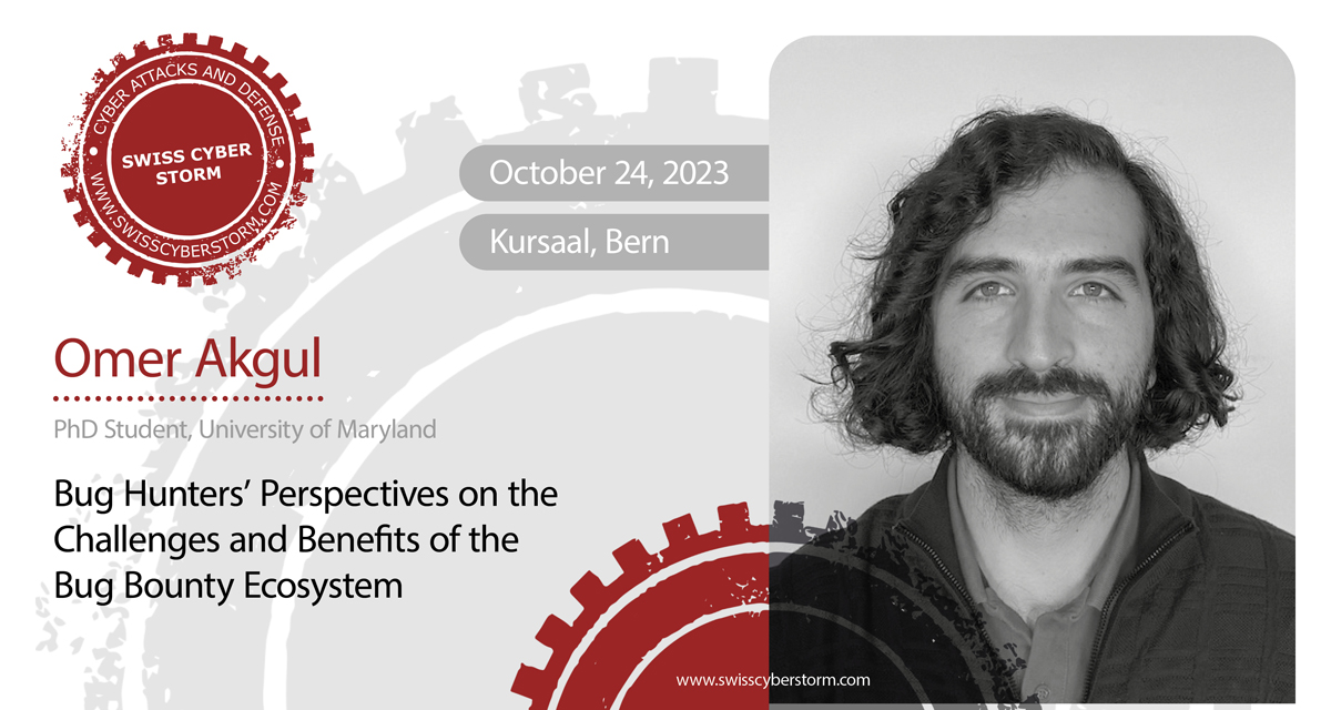 Speaking at <a href="/swisscyberstorm/">swisscyberstorm</a> 2023:
<a href="/_oakgul/">Omer Akgul</a>: “Bug Hunters’ Perspectives on the Challenges and Benefits of the Bug Bounty Ecosystem” To improve bug bounties, it is important to understand the hunters.
Tickets: lnkd.in/eTXQRjnP #SCS23