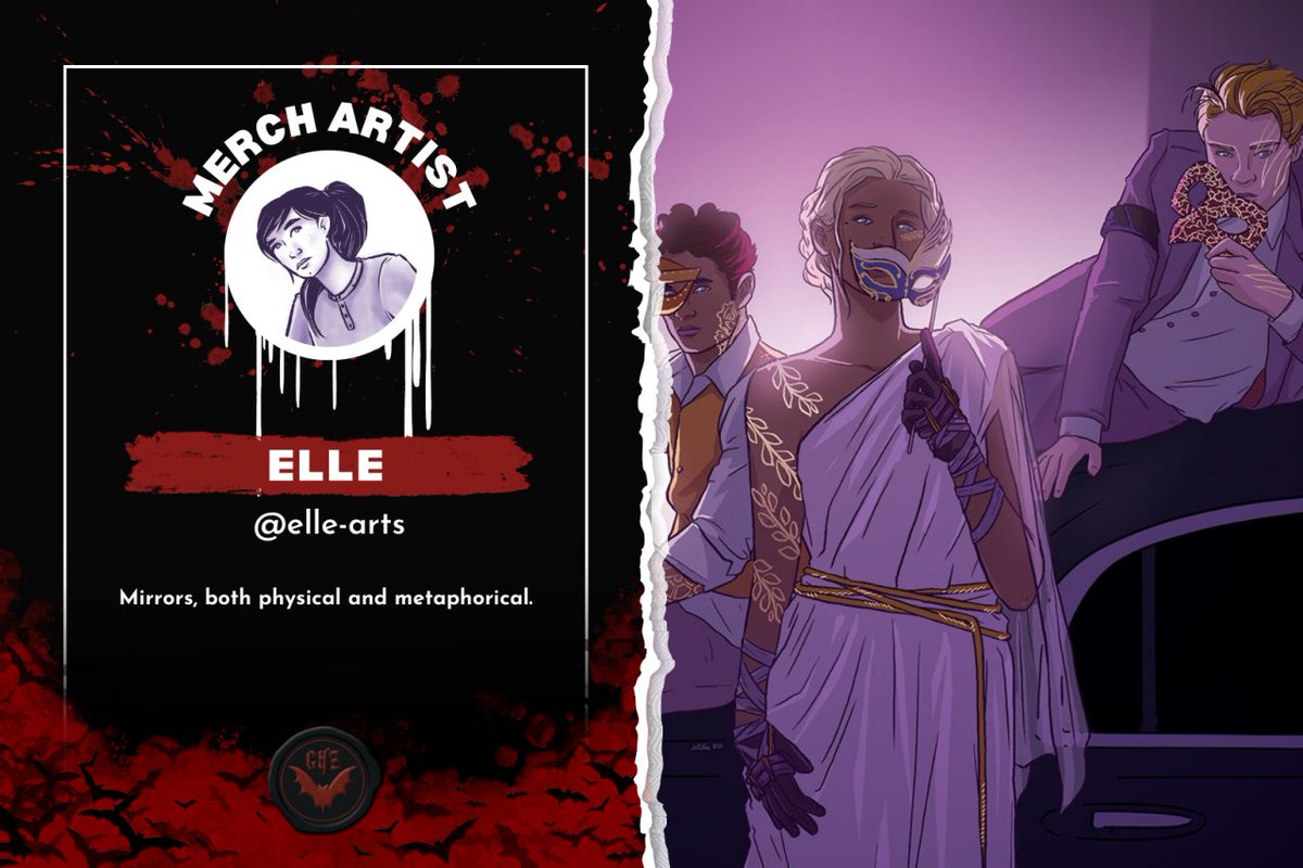 GothamHorrorZ's tweet photo. Introducing our maniacal Merch Artists! 🩸
Marvel at the terrifying trinkets, calamitous colouring pages, and petrifying prints designed by Elle, C_Art, Grinding Sugar, Váli, and Bunn. https://t.co/ilR9NK0L1L